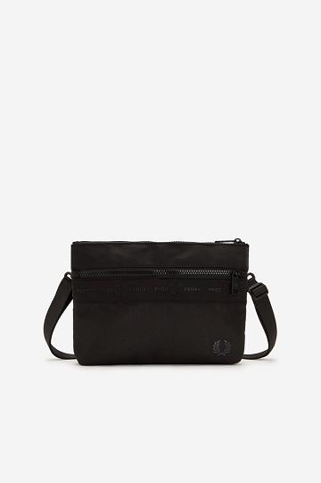 Fred Perry Tonal Tape Tricot Side Miesten Laukut Mustat | FI 1991SGLO